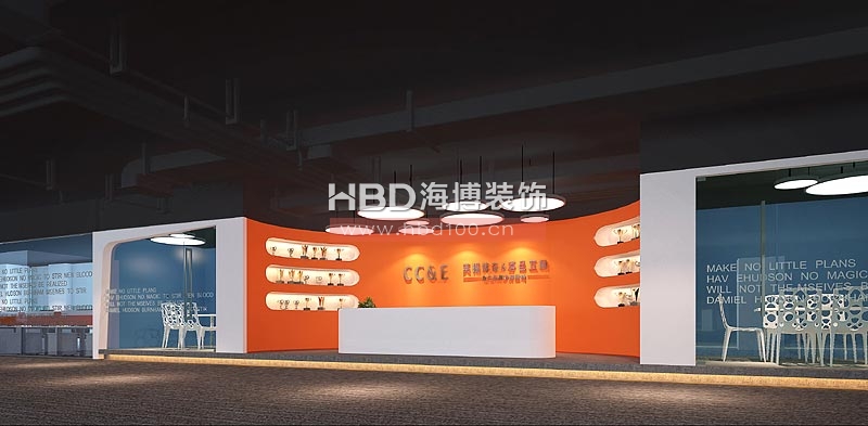 廣東英揚(yáng)傳奇廣告有限公司辦公室裝修 前臺(tái)通道裝修